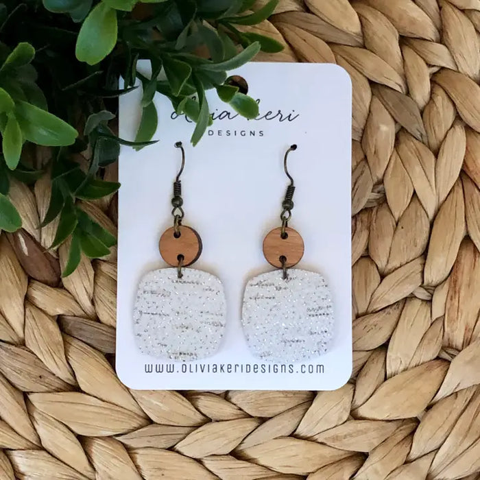 Nora - Sparkle White Birch | Earrings