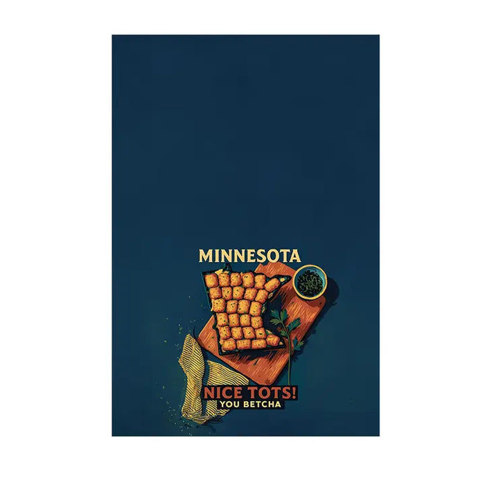 Nice Tots! You Betcha Minnesota Waffle Kitchen Towel