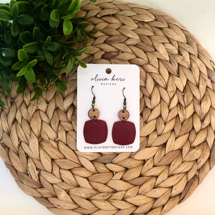Nora - Dark Red | Earrings