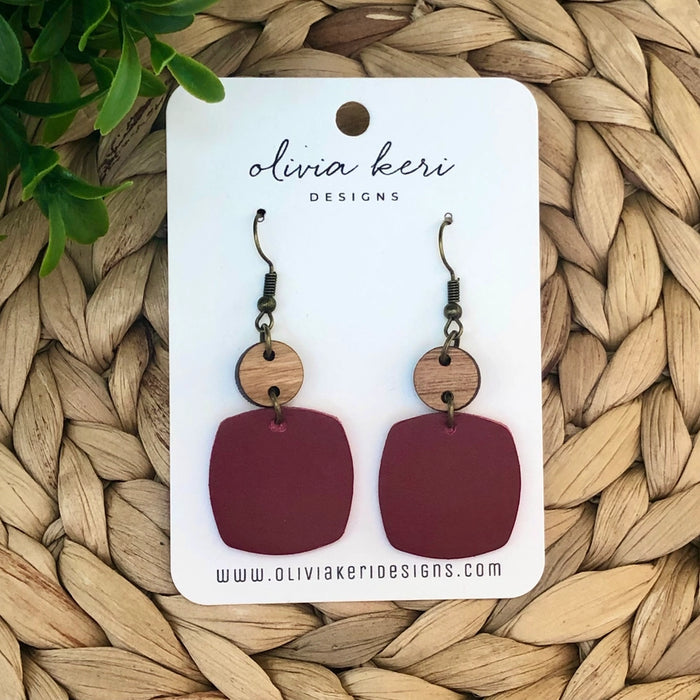 Nora - Dark Red | Earrings
