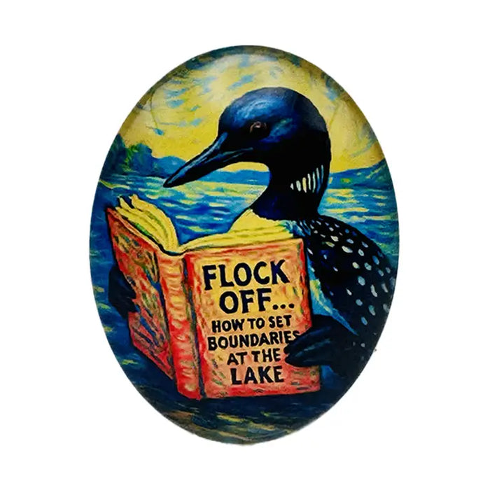 "Flock Off" Loon Funny Magnet