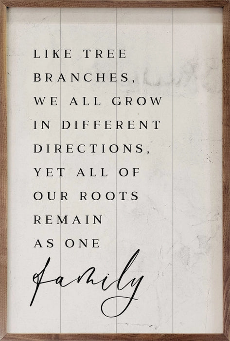 Family Branches, Same Roots | 10 x 16 Wooden Sign