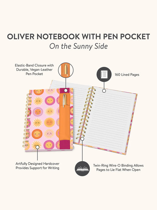 Sunny Side | Oliver Notebook with Pen Pocket