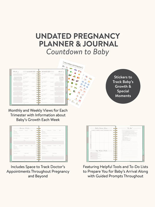 Countdown to Baby | Pregnancy Planner + Journal