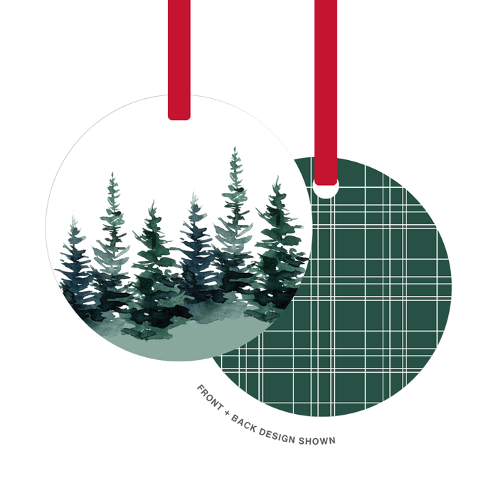 Watercolor Pines Ornament