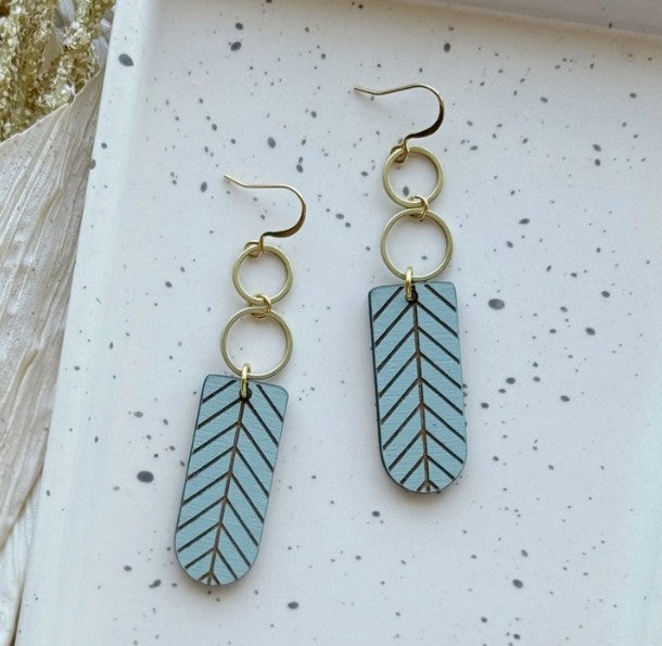 Cabin | Desert Sage Wooden Earrings