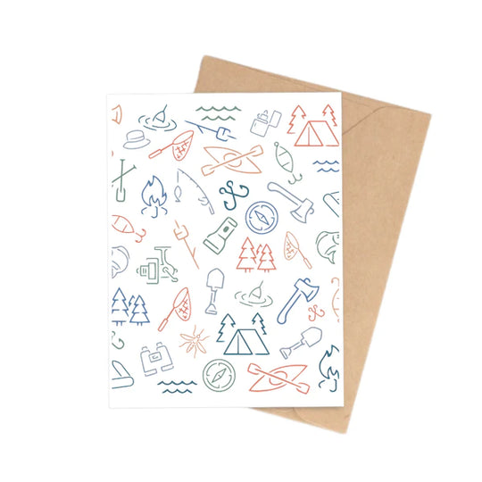 Camping Icons - Note Card