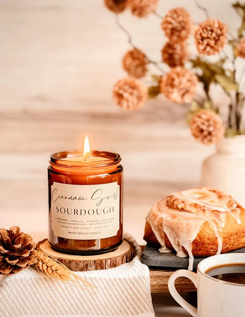 Cinnamon Swirl Sourdough | 8 oz. Coconut Wax Candle