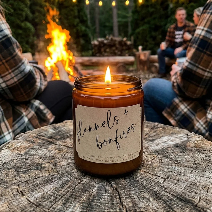 Flannels + Bonfires | 8 oz. Coconut Wax Candle
