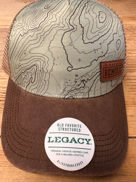 Green Topography Bemidji Hat