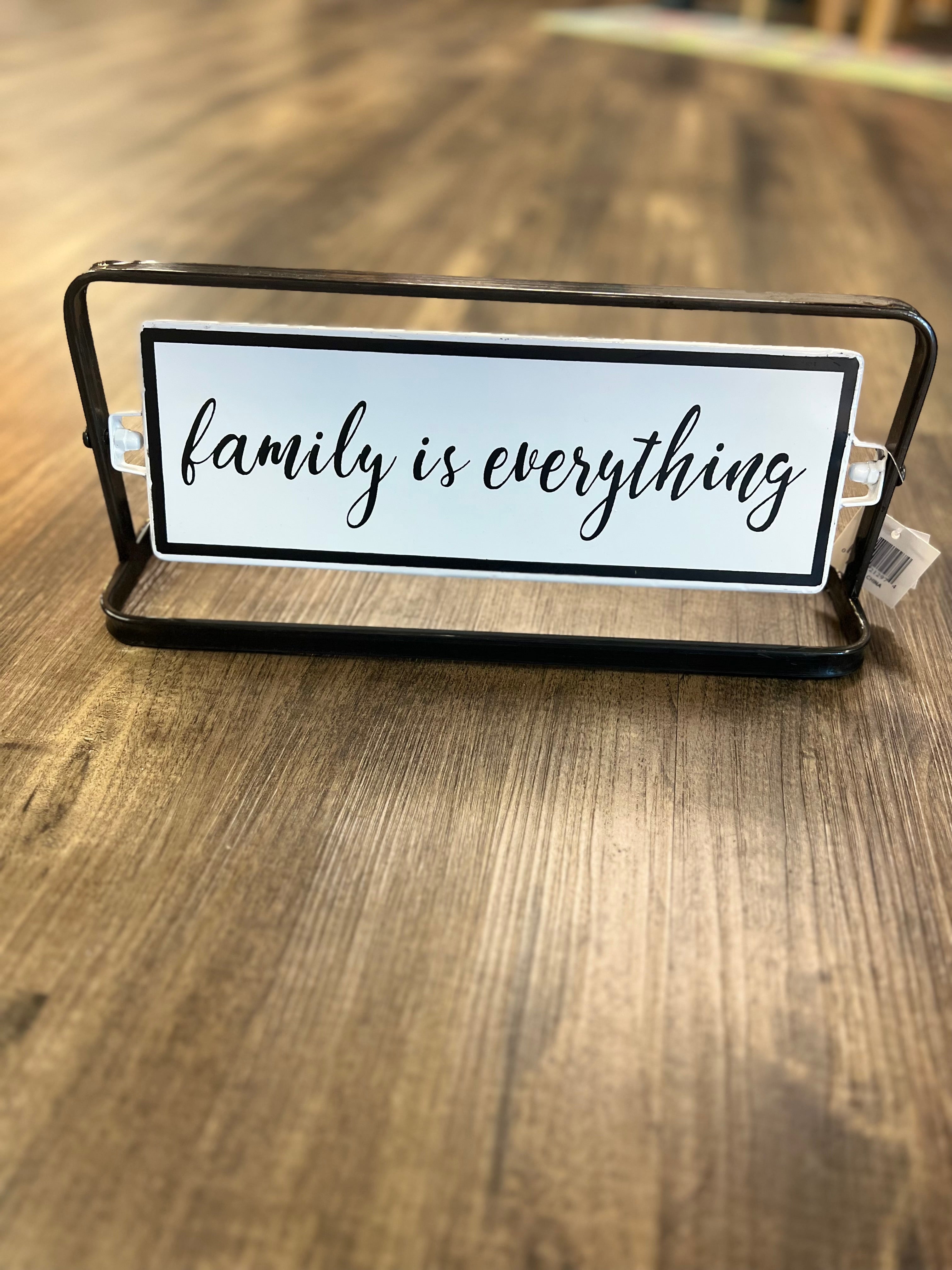 Metal Tabletop Signs - Blessed/Family
