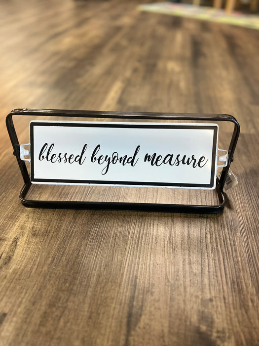 Metal Tabletop Signs - Blessed/Family