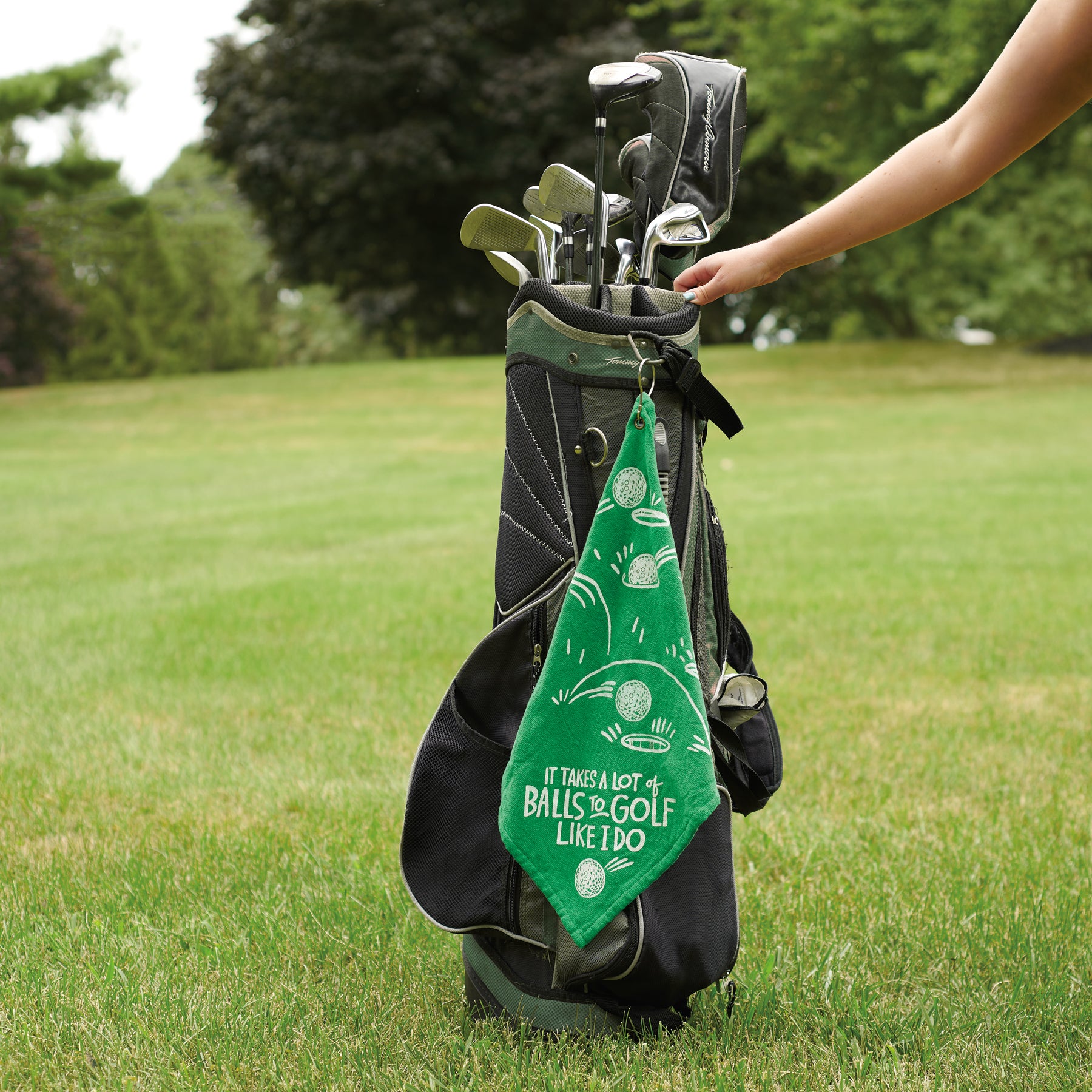 It Takes a Lot of Balls to Golf Like I Do - Golf Towel