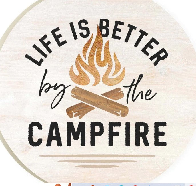 Live is Better by the Campfire | Coasters and Holder