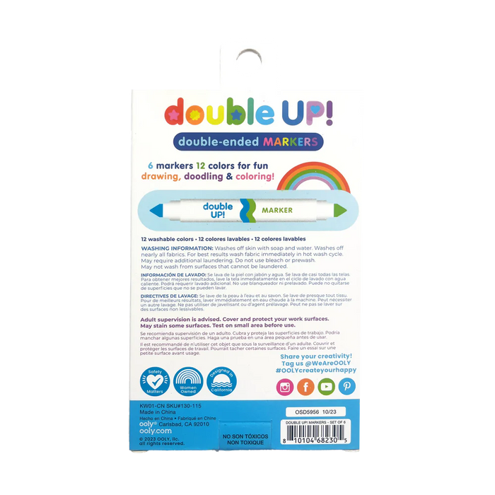 Double Up! Double-Ended Markers - Set of 6