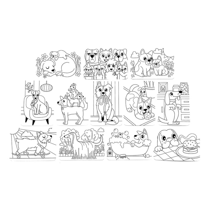 Dog Days |  Hidden Pattern Coloring Activity Cards