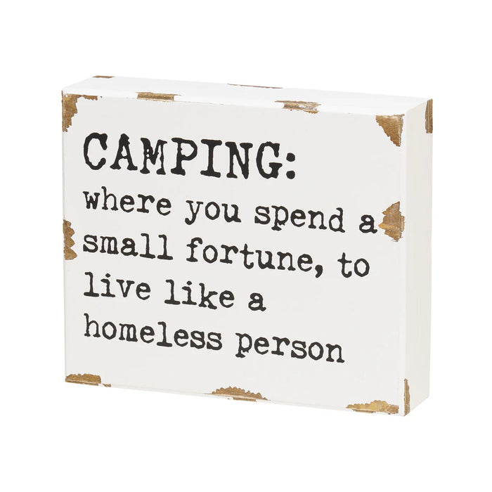 Camping | Box Sign