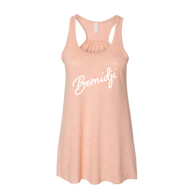 Bemidji Script | Peach Slub Tank