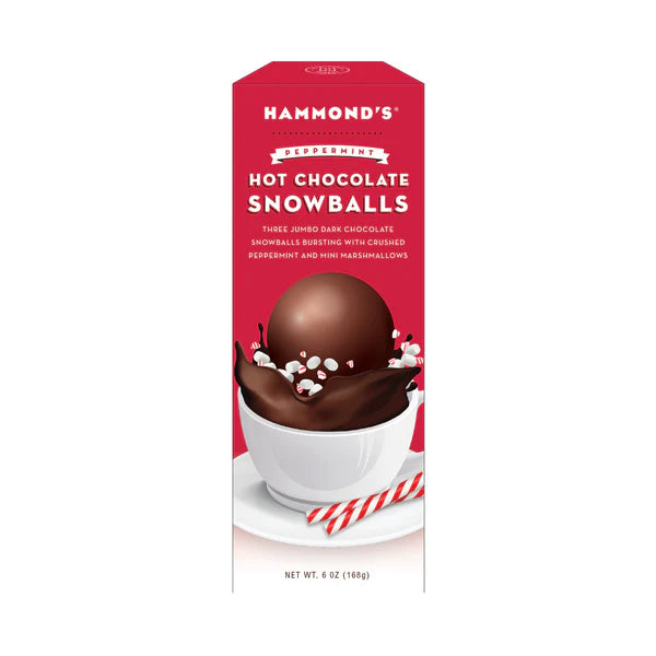 Hot Chocolate Peppermint Snowballs - Cocoa Bombs