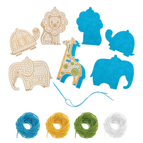 Zoo Wooden Lacing Card Kit