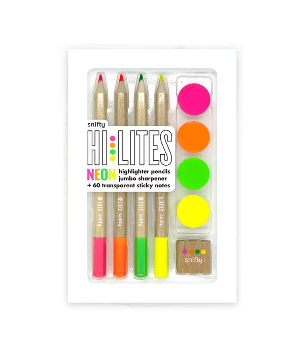 Neon Highlighter Pencil Set