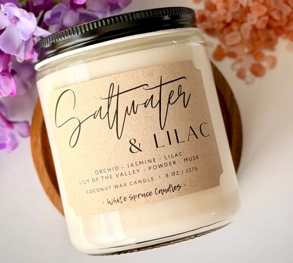 Saltwater Lilac | 8 oz. Coconut Wax Candle