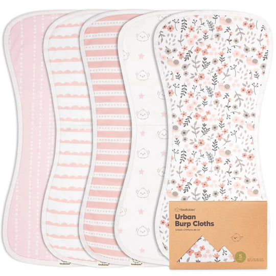 KeaBabies Urban Burp Cloths | Sweet Charm