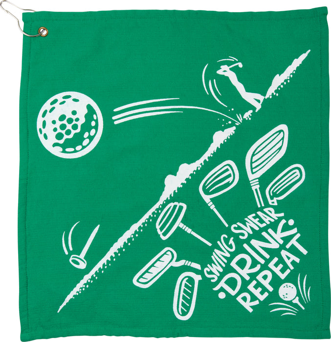 Swing Swear Drink Repeat - Golf Towel