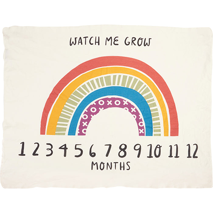 Watch Me Grow Rainbow - Milestone Blanket