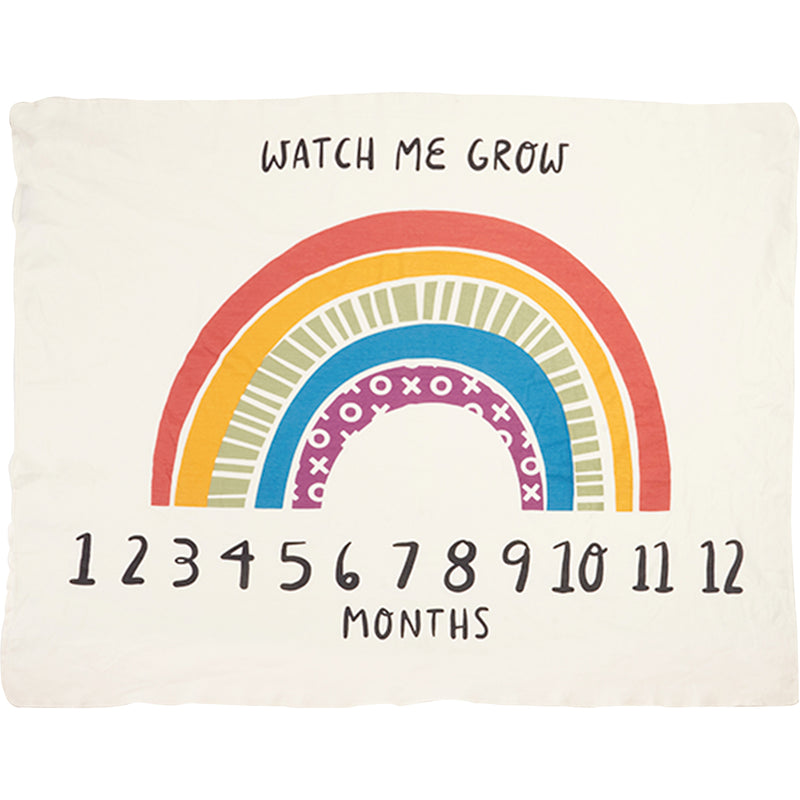 Watch Me Grow Rainbow - Milestone Blanket