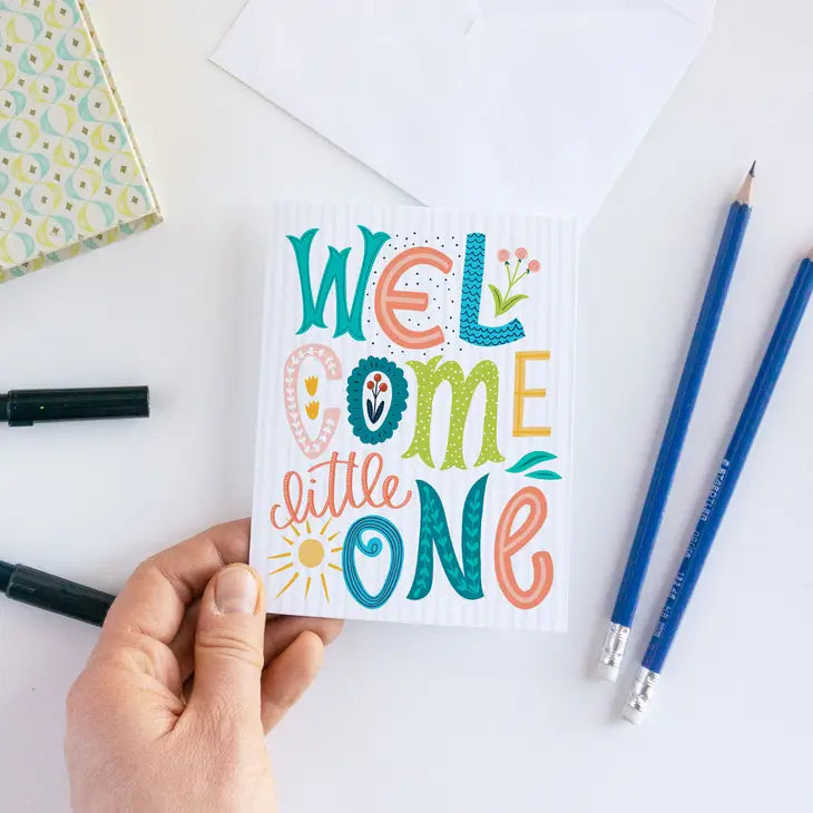 Welcome Little One - New Baby Card