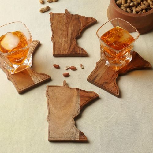 MN Wooden Coasters | Set of 4