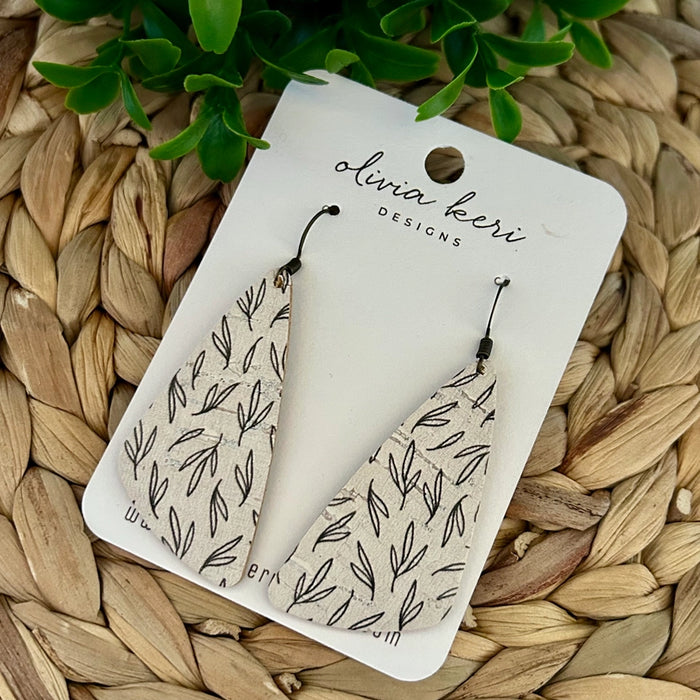 Zoe - Contor Leaves | Earrings