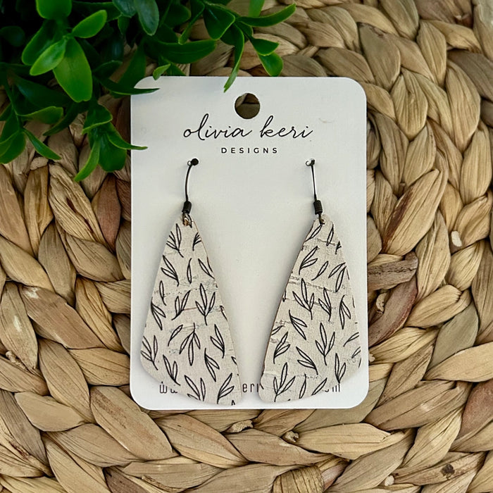 Zoe - Contor Leaves | Earrings