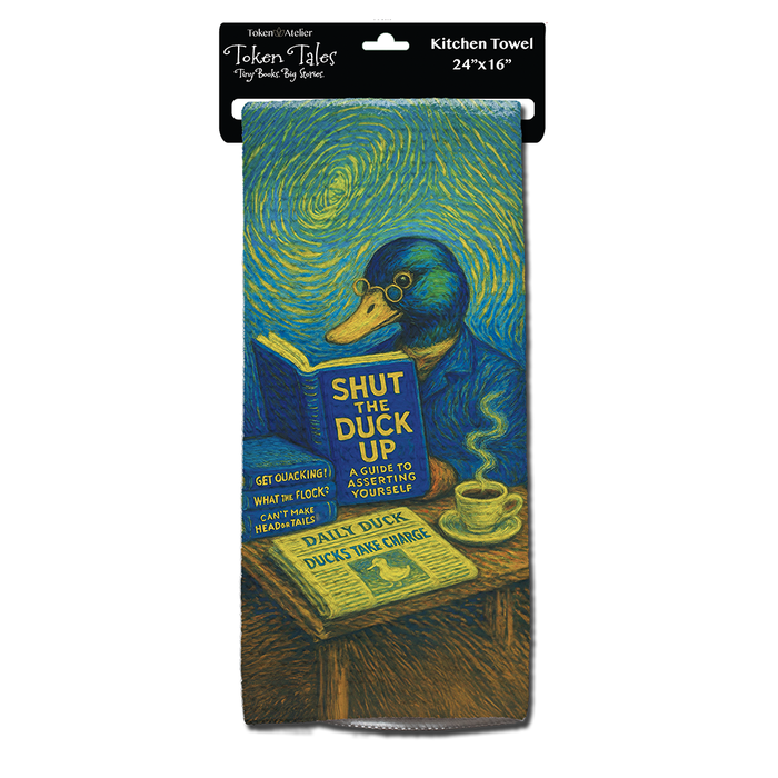 Duck "Shut The Duck Up" Waffle Kitchen Towel 