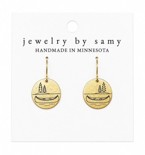 Gold Canoe Lake Earrings