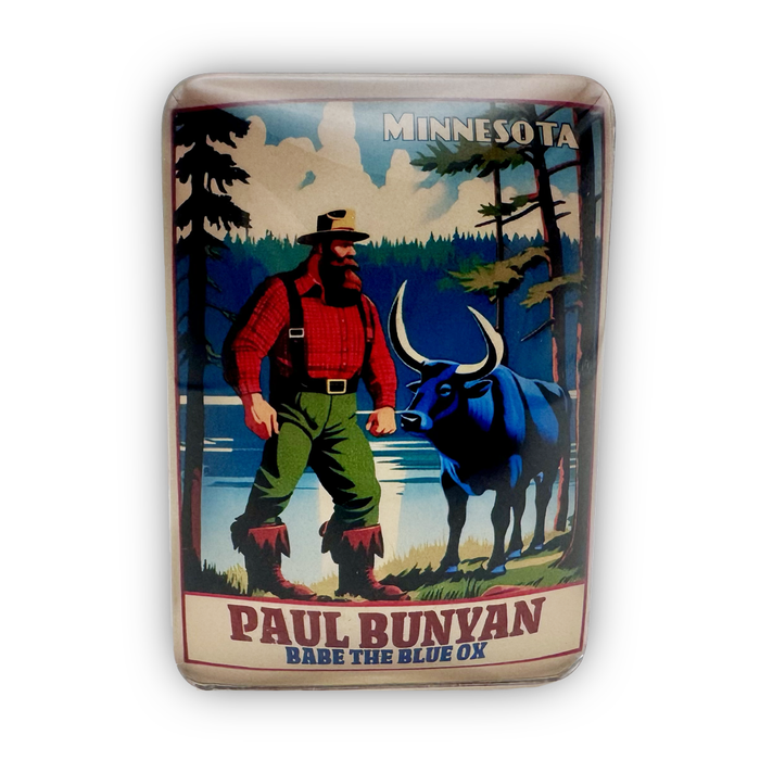 Minnesota Paul & Babe Vintage Inspired Glass Magnet
