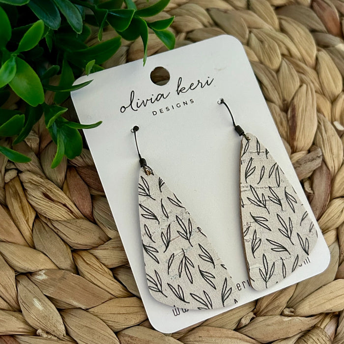 Zoe - Contor Leaves | Earrings