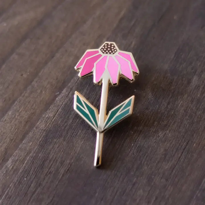 Coneflower Echinacea Enamel Pin