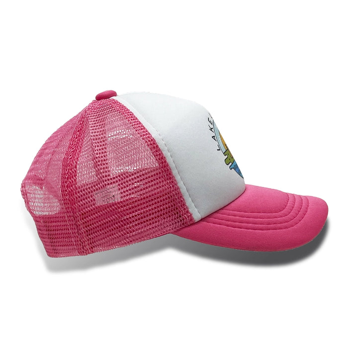 Pink/White Lake Life | Toddler Trucker Hat