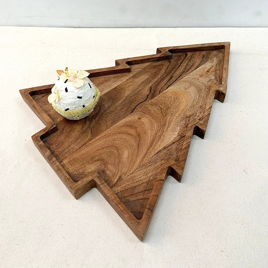 Wooden Tree Shaped Serving Tray — Compass Rose