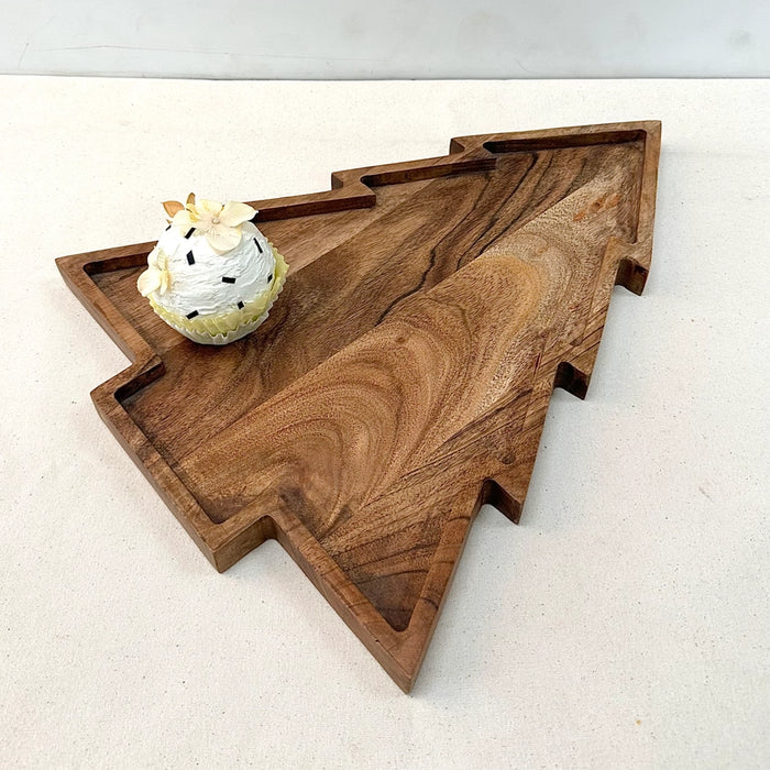 Wooden Tree Shaped Serving Tray