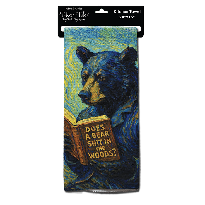 Bear "Does a Bear Shit In The Woods" Waffle Kitchen Towel