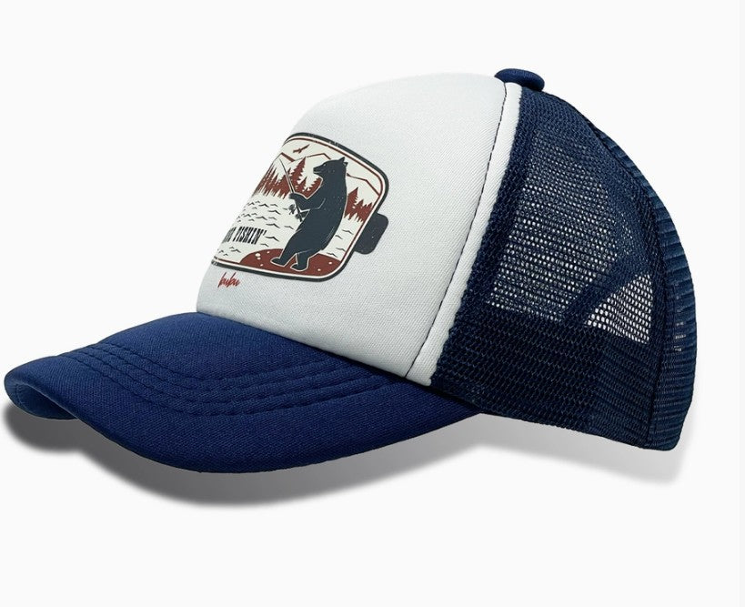 Gone Fishin' Navy | Youth Trucker Hat
