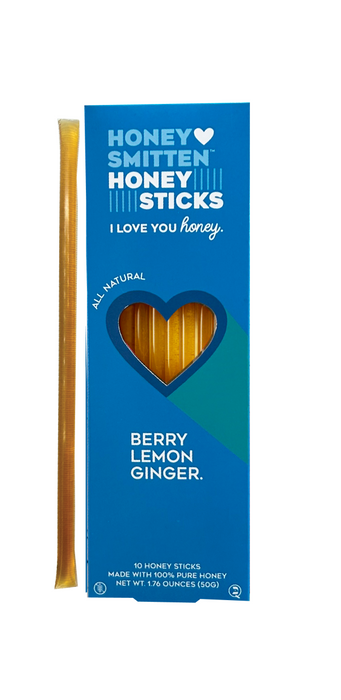 Berry Lemon Ginger | 10 pk Honey Sticks