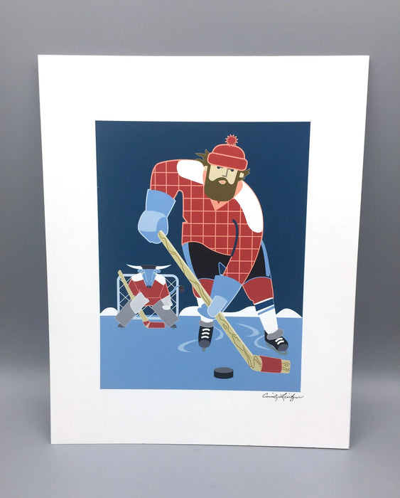 Hockey Paul Bunyan + Babe | 8x10 Print