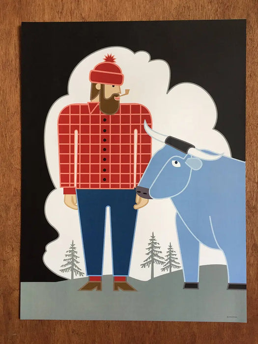 Paul Bunyan + Babe Classic | 18x24 Poster