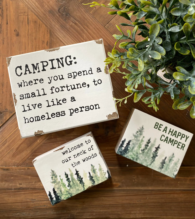 Camping | Box Sign