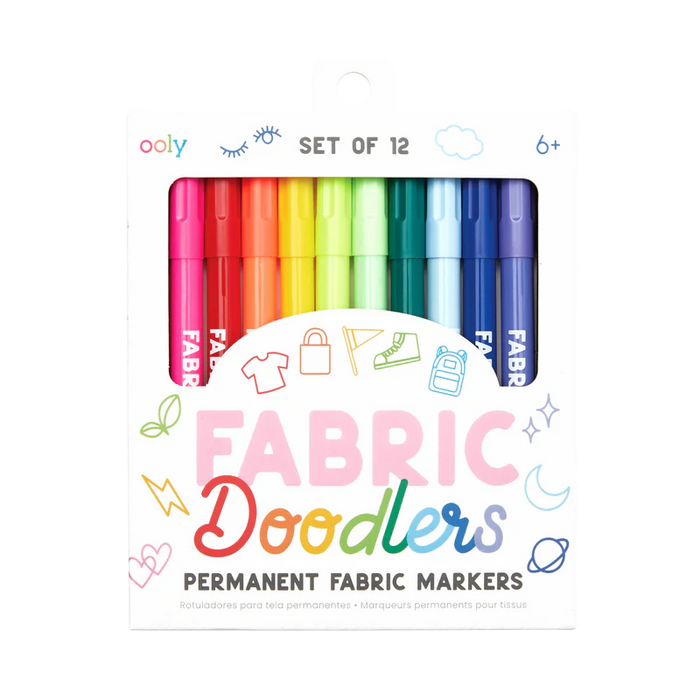 Fabric Doodlers Markers - Set of 12