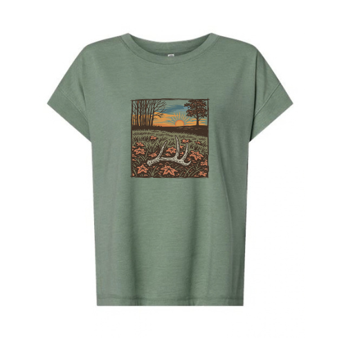 Sunset Antler | Women's Vintage Wash Tee